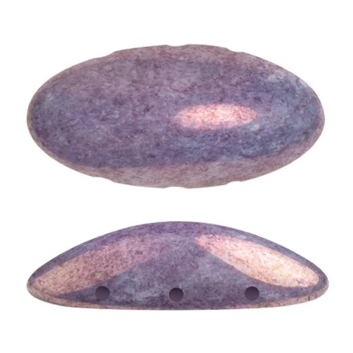 20x10mm Athos 3D 3 holes® by Puca® - Opaque Mix Amethyst Gold Ceramic Look x1