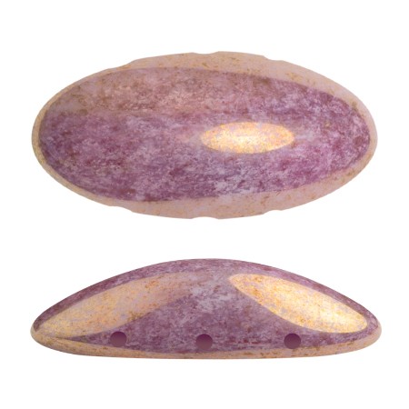 20x10mm Athos 3D 3 holes® by Puca® - Opaque Lilas Ceramic Look x1
