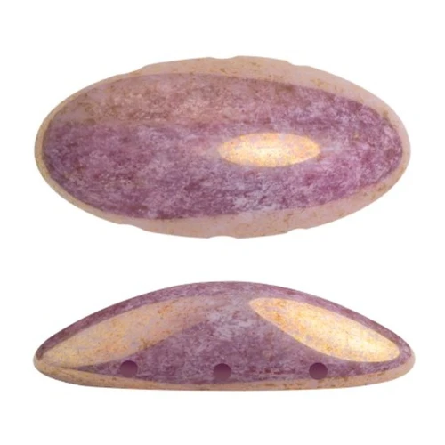 20x10mm Athos 3D 3 holes® by Puca® - Opaque Lilas Ceramic Look x1