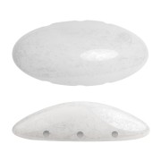 20x10mm Athos 3D 3 holes® by Puca® - Opaque White Ceramic Look x1