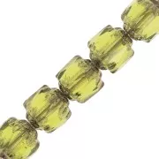 Antique Fire Polished faceted beads  6mm Olivine Bronze x20