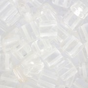 Tile beads 6 mm Crystal x50
