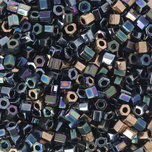 Miyuki 8/0 seed beads Mix Hex Cut - MIX-03 - Metallic Rain x8g
