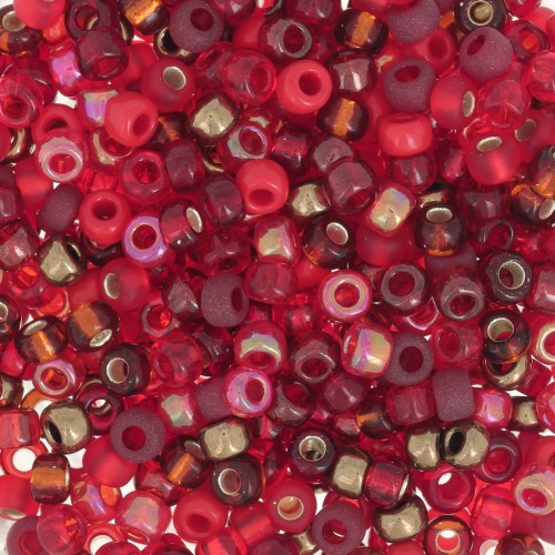 Miyuki seed bead 8/0 Mix - MIX-18 - Magma x8g