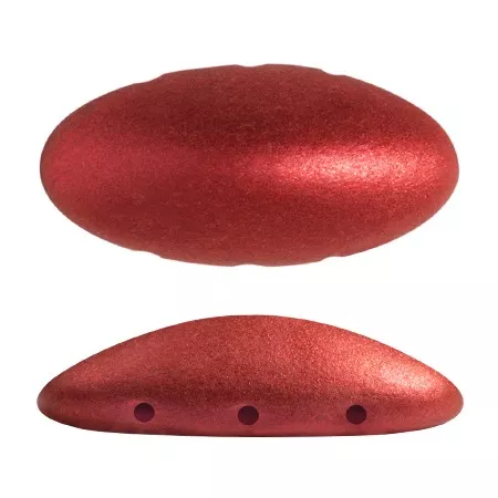 20x10mm Athos 3D 3 holes® by Puca® - Red Metallic Mat x1