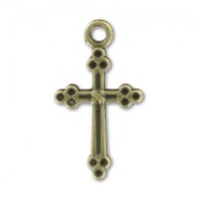 Cross pendant 21mm bronze x10|raw }}