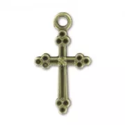 Cross pendant 21mm bronze x10