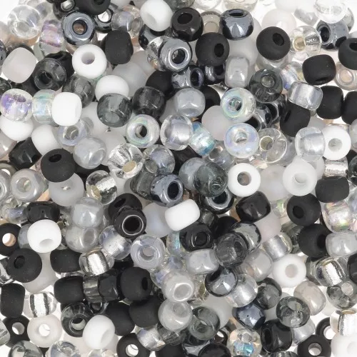 Miyuki seed bead 8/0 Mix - MIX-01 - Salt and Pepper x8g