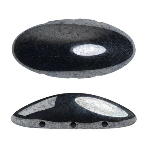 20x10mm Athos 3D 3 holes® by Puca® - Jet Hematite x1