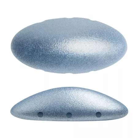 20x10mm Athos 3D 3 holes® by Puca® - Light Blue Metallic Mat x1