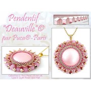 25mm Round glass cabochon by Puca® - Rosaline Pearl x1