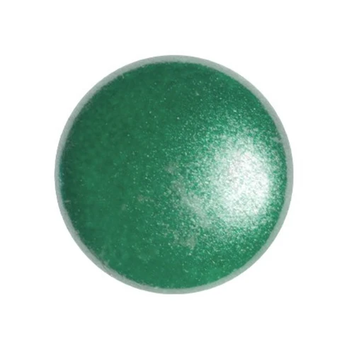 18mm Round glass cabochon by Puca® - Dark Green Pearl x1