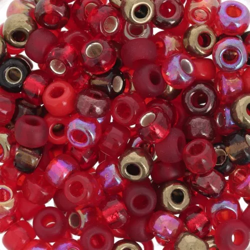 Miyuki 6/0 seed beads Mix - MIX-16 - Magma x8g