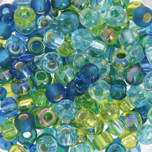 Miyuki 6/0 seed beads Mix - MIX-07 - Electric Blue Lagoon x8g