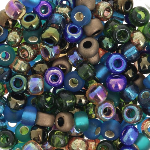 Miyuki 6/0 seed beads Mix - MIX-27 - Peacock Garden x8g