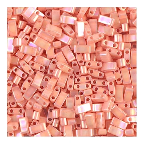 Miyuki Half Tila Beads 5x2.3x1.9 mm HTL-596-1 - Op Tea Rose Luster x10g