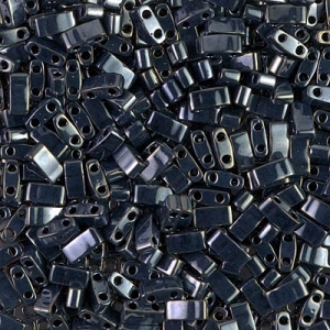 Miyuki Half Tila Beads 5x2.3x1.9 mm HTL-464 - Light Gunmetal x10g