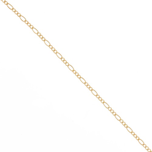 Gold filled mesh chain Figaro alternée (1x3) 2.6 mm x20cm