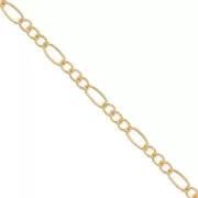 Gold filled mesh chain Figaro alternée (1x3) 2.6 mm x20cm
