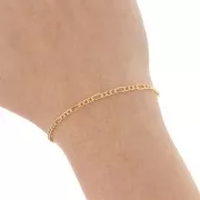 Gold filled mesh chain Figaro alternée (1x3) 2.6 mm x20cm