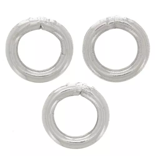 5x1mm 925 Sterling Silver Closed jump rings x10