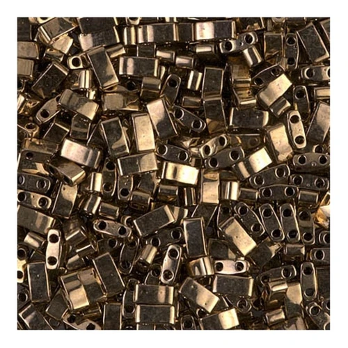 Miyuki Half Tila Beads 5x2.3x1.9 mm HTL-457 - Dark Bronze Metallic x10g