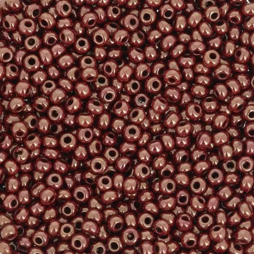 Preciosa Seed Beads 11/0 2 mm - Opaque Gold Chocolate Luster x20g