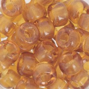 Large hole beads - Pony Beads 9 mm - Preciosa - Amber x15|raw }}