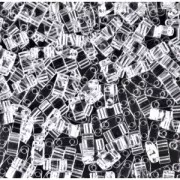 Miyuki Half Tila Beads 5x2.3x1.9 mm HTL-131 - Crystal x10g