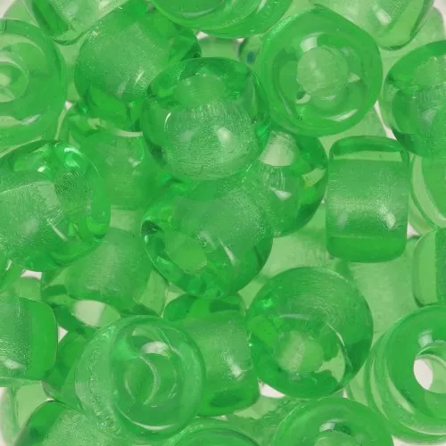 Large hole beads - Pony Beads 9 mm - Preciosa - Green x15