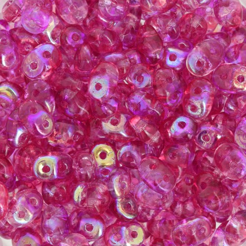 2.5x5mm SuperDuo - Summer Rainbow Pink x10g