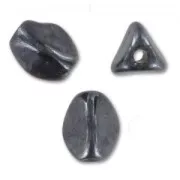 Pinch Beads 5x3 mm Jet Hematite x50