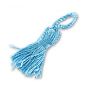 Textile tassel 30mm turquoise x1|raw }}