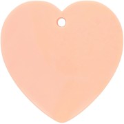 36x36.5mm Heart pendant in opaque resin - Peach x1|raw }}
