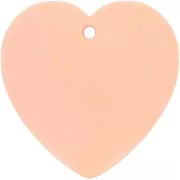 36x36.5mm Heart pendant in opaque resin - Peach x1