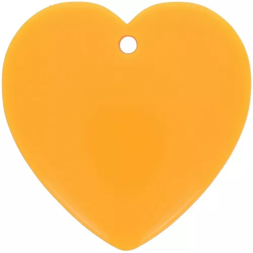 36x36.5mm Heart pendant in opaque resin - Mandarin x1