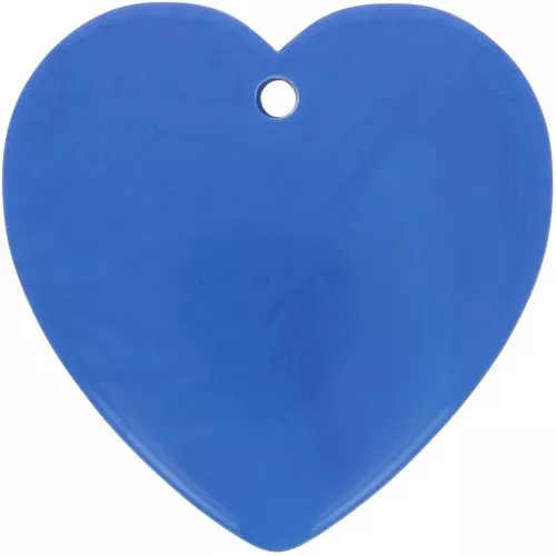 36x36.5mm Heart pendant in opaque resin - Blue x1