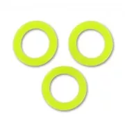 round separator beads 12 mm neon yellow x5