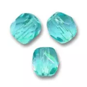 Fire Polished faceted round beads 2mm Teal x50