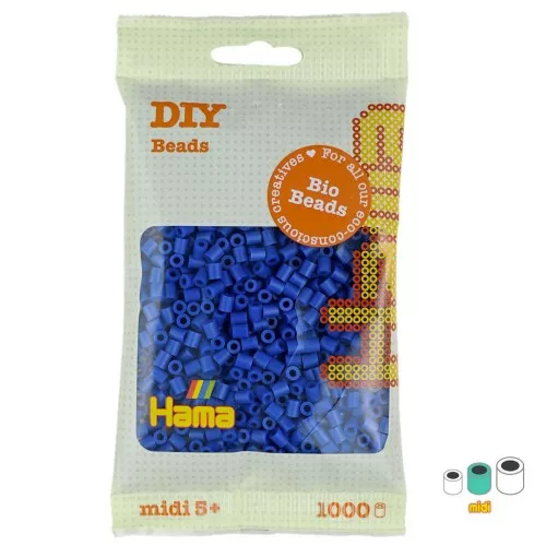 5mm Hama Bio ironing beads - MIDI - Dark blue (n°08) x1000