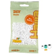 5mm Hama Bio ironing beads - MIDI - White (n°01) x1000|raw }}