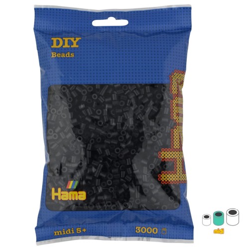 Hama beads MIDI - 5mm - Black (n°18) x3000