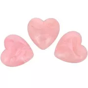 17x18 mm opaque resin heart bead - marble Rose x1