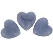 17x18 mm opaque resin heart bead - Blue-grey marbled x1