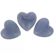 17x18 mm opaque resin heart bead - Blue-grey marbled x1