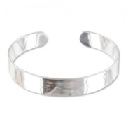 brass bracelet base 10x145mm Silver tone x1