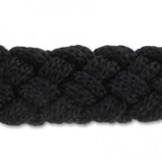 Braided cord 15x10mm black x3m|raw }}