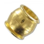 Magnetic clasp 15x14mm for 10mm cord fine Gold plated x1