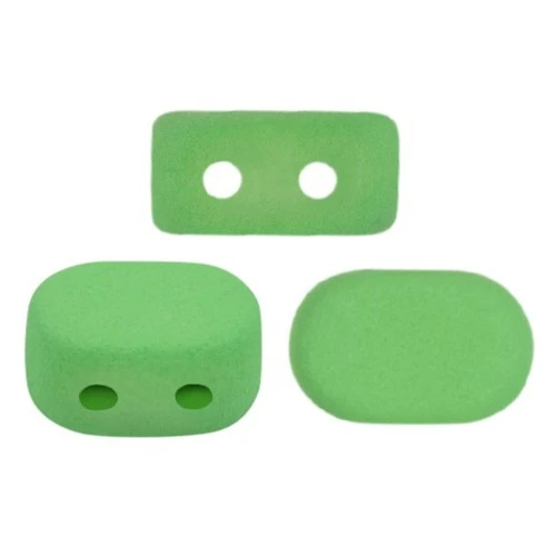 4x6mm Glass beads Lipsi® by Puca® - La Divine Pistachio Mat x10g