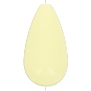 26x14mm Pear opaque resin bead - Pale yellow x1